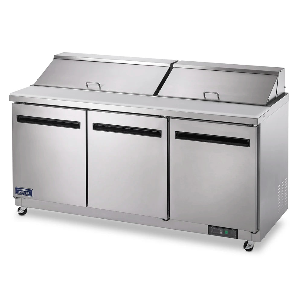 Arctic Air AST72R 71.5" W Three-Section Three Door Sandwich or Salad Prep Table