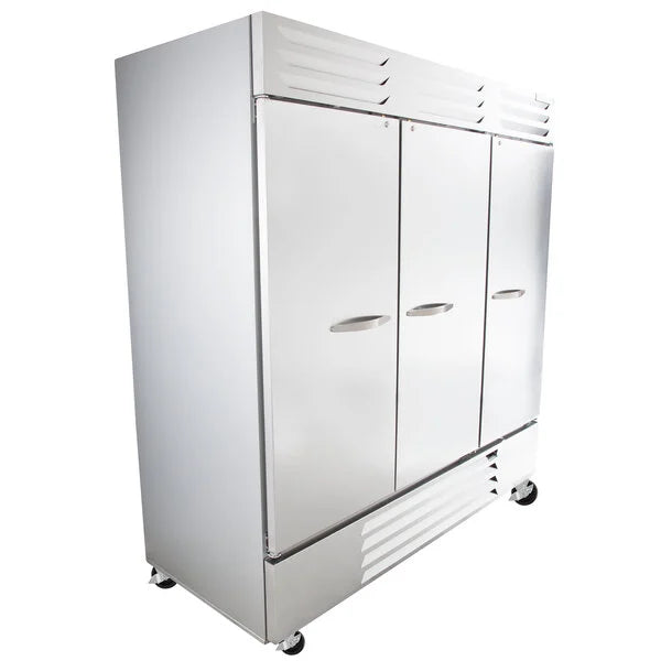 Beverage Air RB72HC-1S 75" W Three-Section Solid Door Reach-In Vista Refrigerator