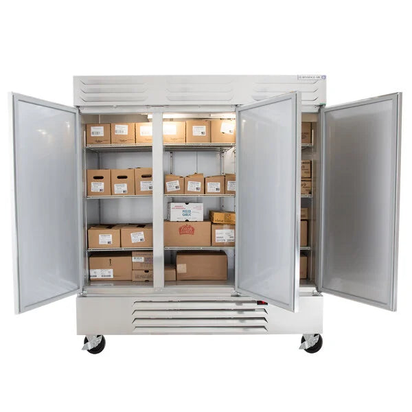 Beverage Air RB72HC-1S 75" W Three-Section Solid Door Reach-In Vista Refrigerator