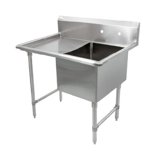 John Boos 1B16204-1D18L-X – 38" One-Compartment Sink with Left Drainboard