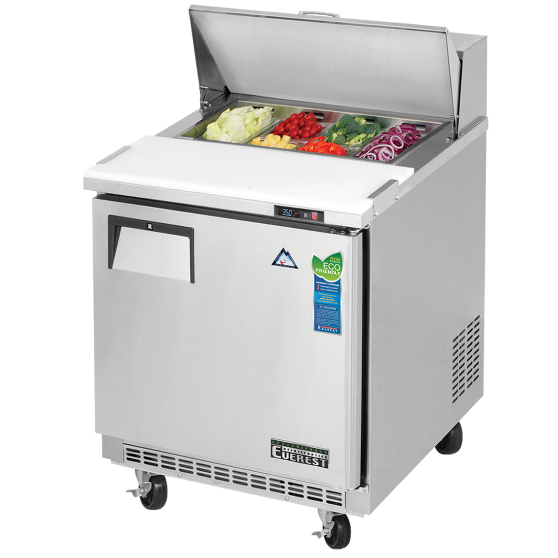Everest EPBNR1 27.75" One-Door Sandwich/Salad Prep Table