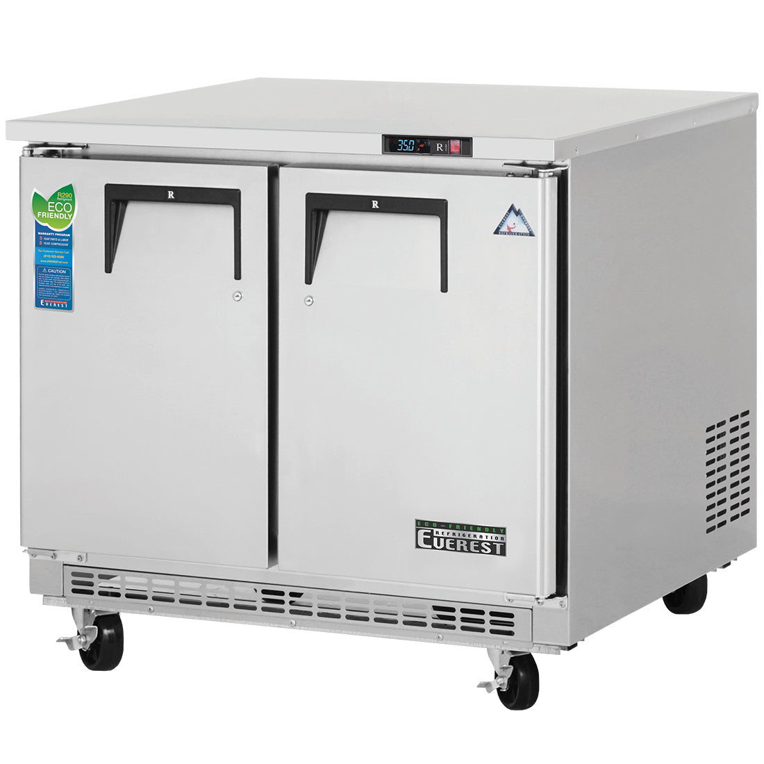 Everest Refrigeration ETBSR2 35.63" Two-Section Undercounter/Worktop Refrigerator