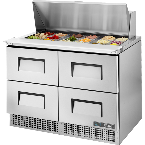 True TFP-48-18M-D-4 48.13" W Two-Section Two Door Sandwich/Salad Unit
