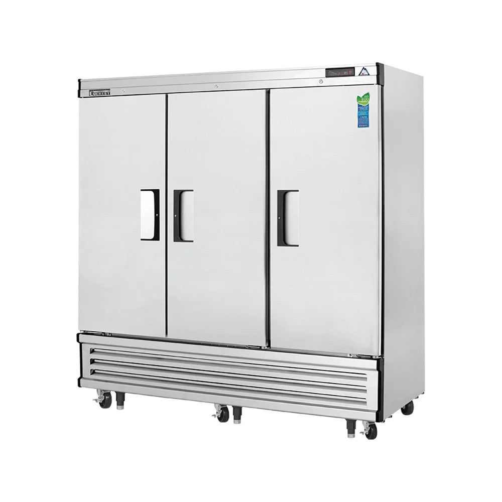 Everest Refrigeration EBF3 74.75" W Three-Section Solid Door Reach-In Reach-In Freezer - 115 Volts