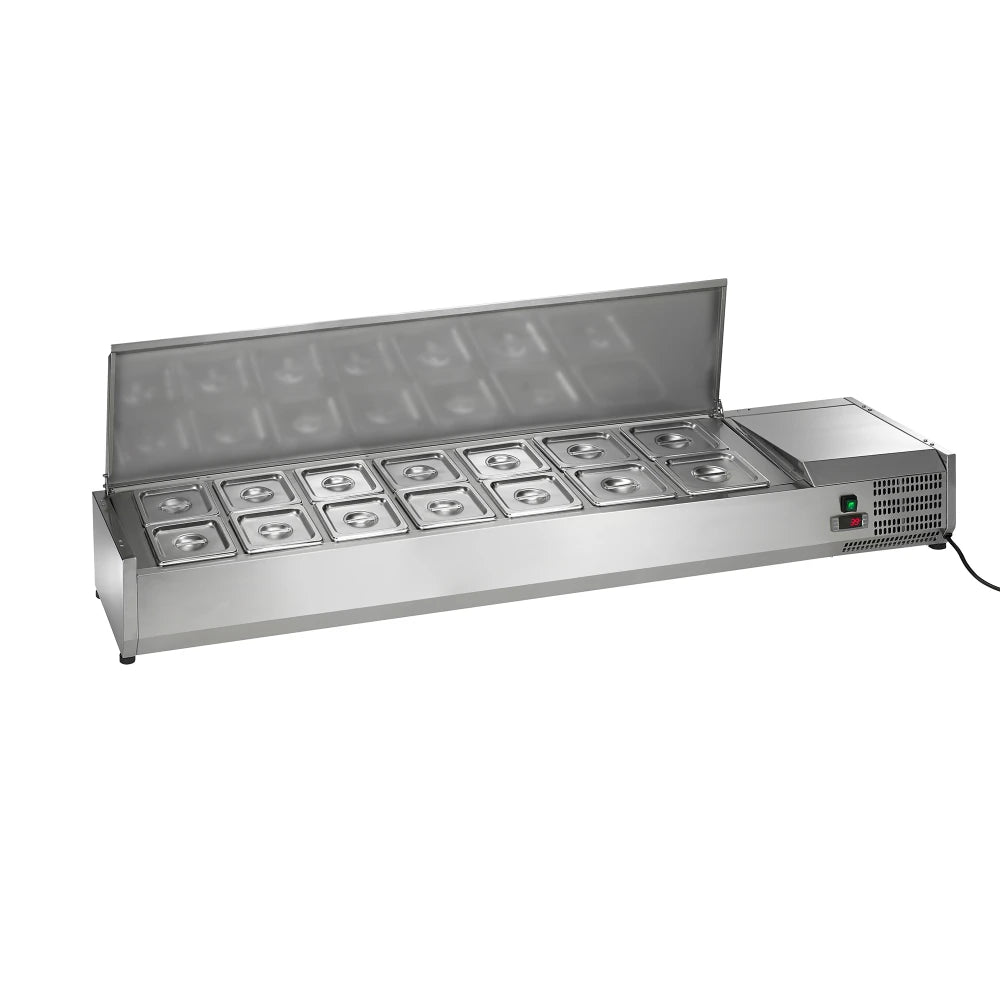 Arctic Air ACP63 63" Countertop Refrigerated Prep Rail with Hinged Lid