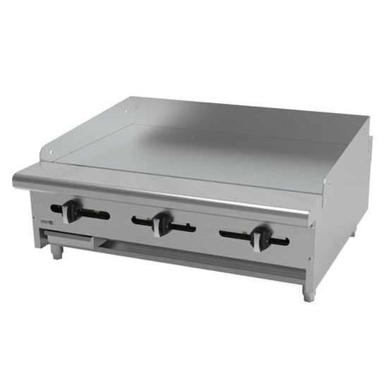 Asber AEMG-36 36" W Natural Gas Countertop Griddle - 72,000 BTU