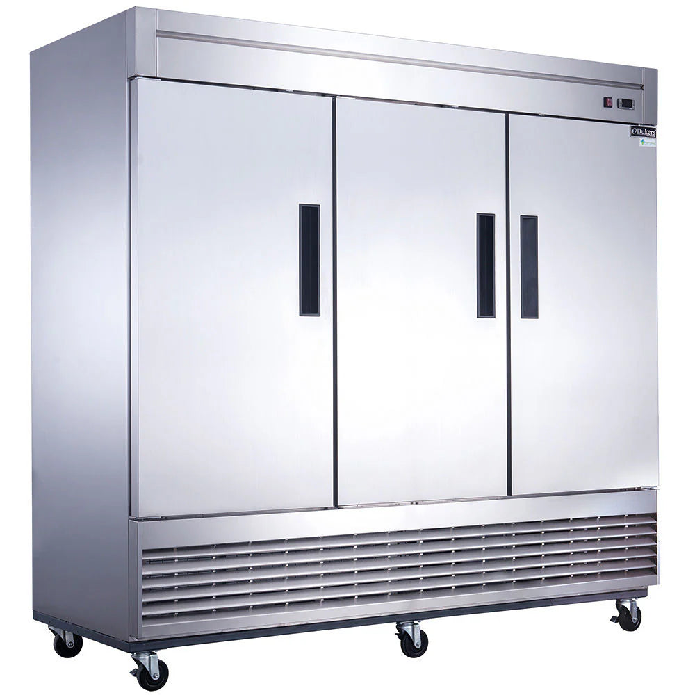 Dukers D83R 82"W Stainless Steel Glass Door Refrigerator