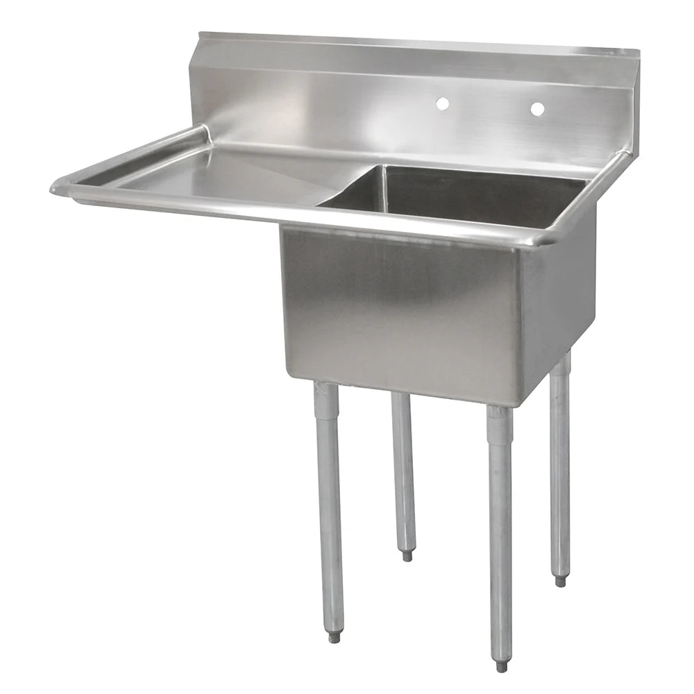 John Boos E1S8-24-14L24-X One-Compartment Sink with Left Drainboard