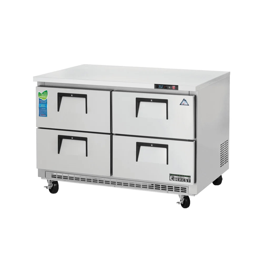 Everest Refrigeration ETBR2-D4 47.5"W Two-Section Drawered Undercounter/Worktop Refrigerator