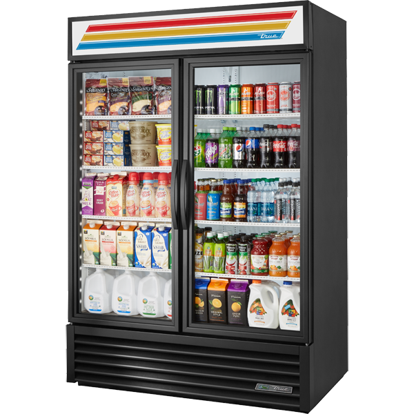 True GDM-49-HC~TSL01 Two Section Hinged Doors Refrigerated Merchandiser - 115V