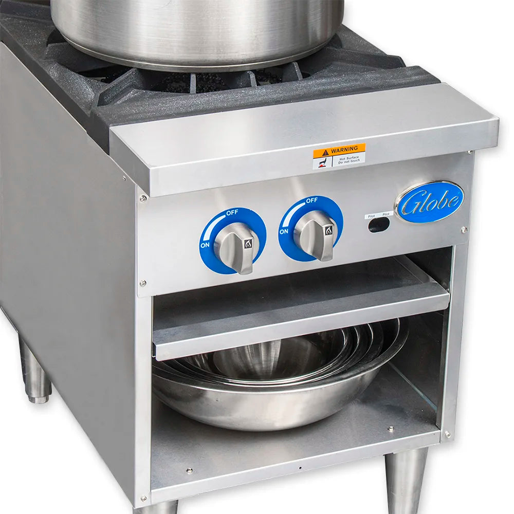 Globe GSP18G 18" Stock Pot Range - 100,000 BTU - Natural Gas