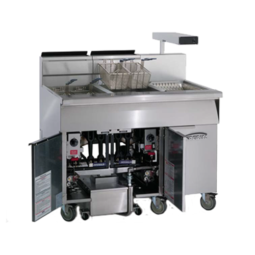 Imperial IFSCB-250-NG Natural Gas Stainless Steel Fryer - 875,000 BTU