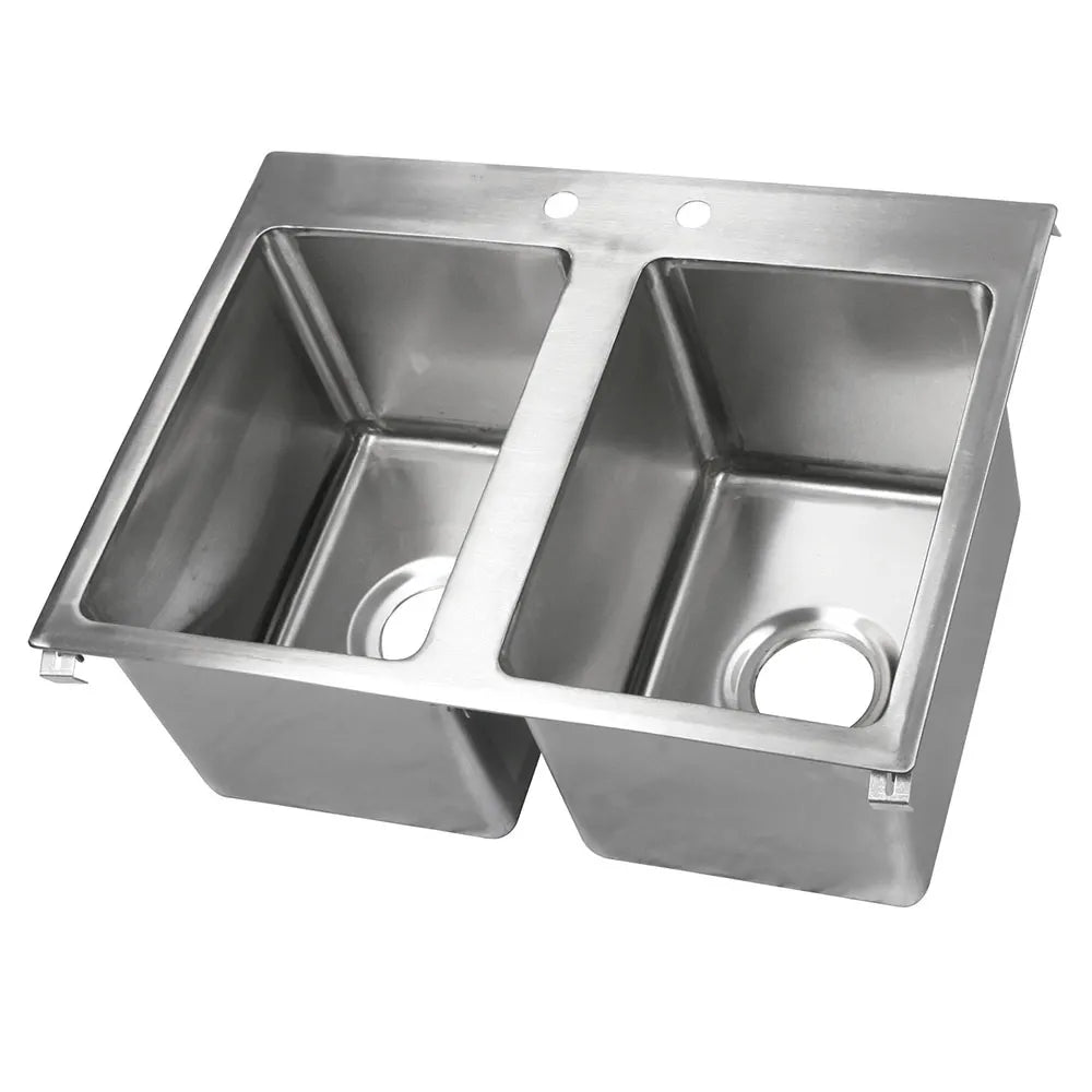 John Boos PB-DISINK141610-2-X – Two-Compartment Drop-In Sink, 14" x 16" Bowls