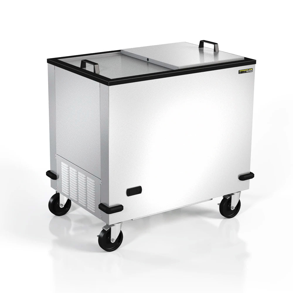 Silver King SKFMW34-ELUS1 Mobile Chest Freezer – Stainless