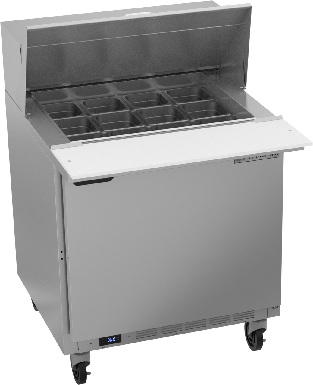 Beverage Air SPE32HC-12M 32" W One-Section One Door Sandwich Top Refrigerated Counter