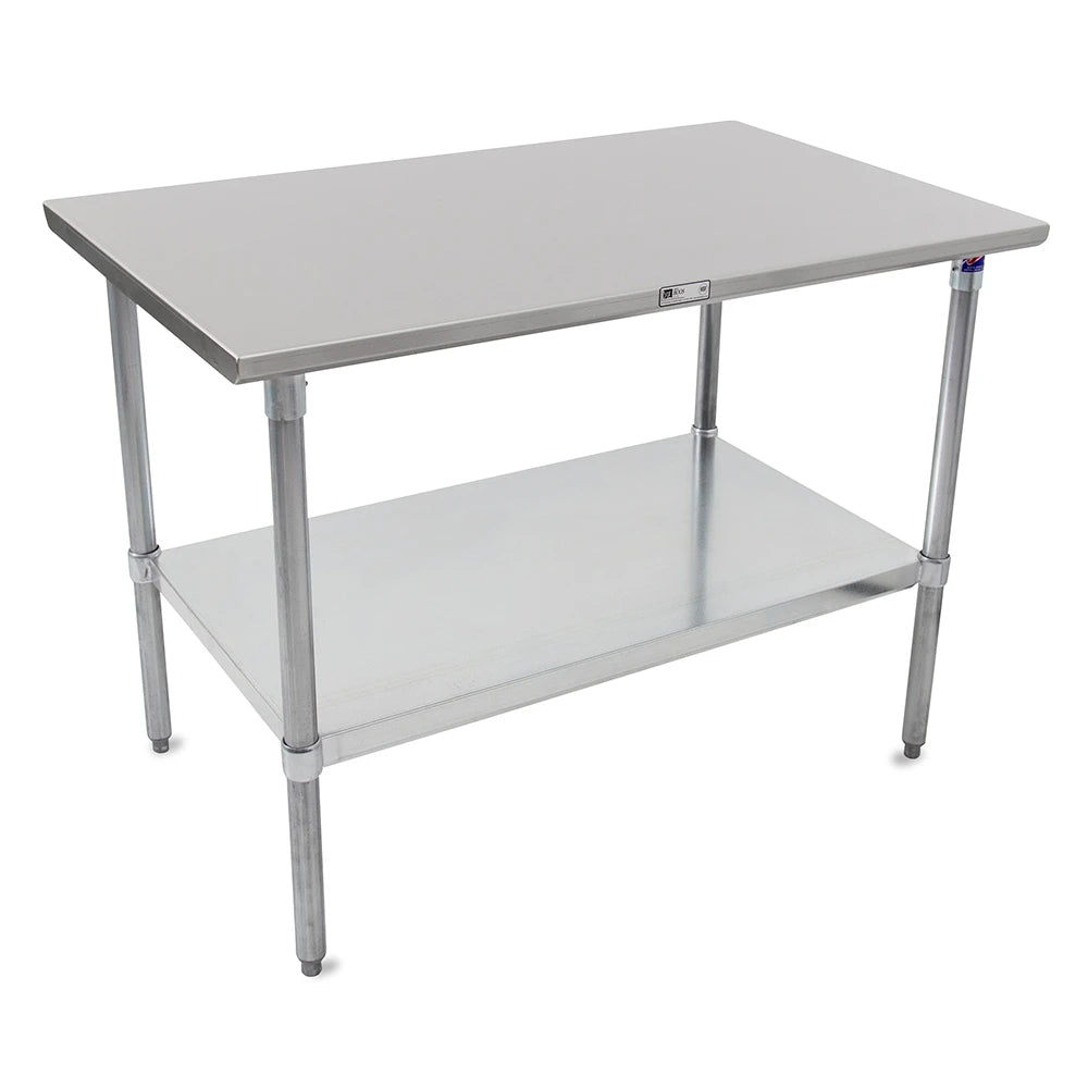 John Boos ST6-2448GSK-X 48" Stainless Steel Work Table with Undershelf