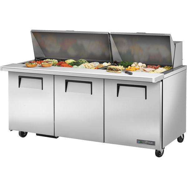 True TSSU-72-30M-B-ST-HC 72.38"W Mega Top Sandwich/Salad Unit