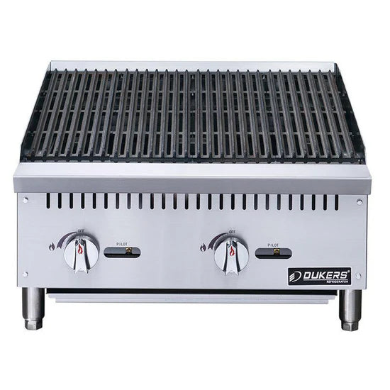 Dukers DCCB24 24"W Gas Countertop Charbroiler - 70,000 BTU