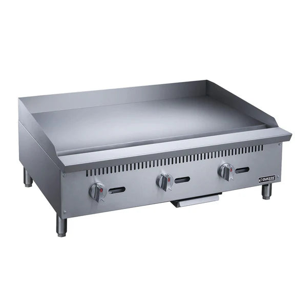 Dukers DCGM36 36" Gas Griddle with 3 Burners – 90,000 BTU