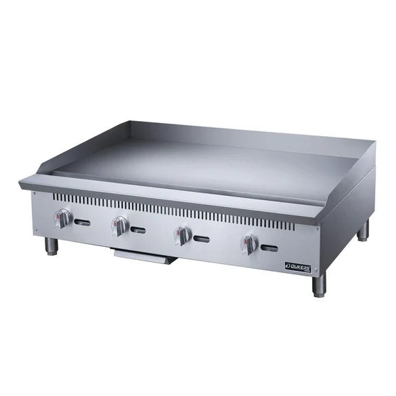 Dukers DCGM48 48"W Stainless Steel Gas Countertop Griddle - 120,000 BTU