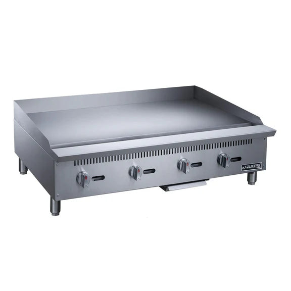 Dukers DCGM48 48"W Stainless Steel Gas Countertop Griddle - 120,000 BTU