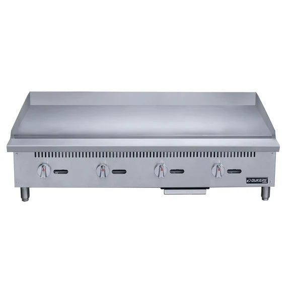Dukers DCGM48 48"W Stainless Steel Gas Countertop Griddle - 120,000 BTU