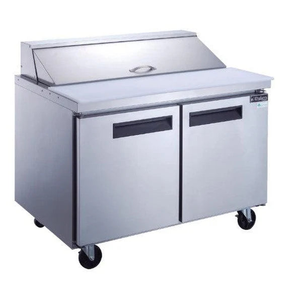 Dukers DSP60-16-S2 60" 2 Solid Self-Closing Doors Sandwich / Salad Prep Table