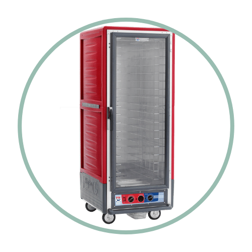 a commercial heated holding cabinet for keeping food warm and ready to serve