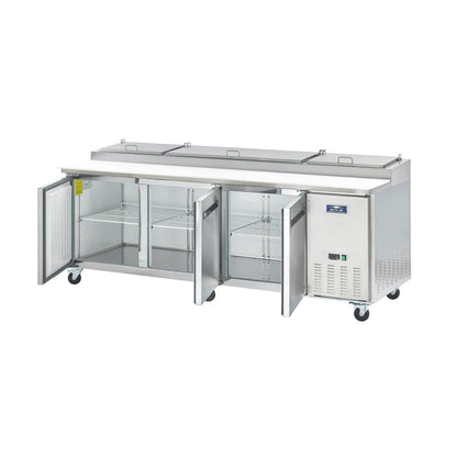 Arctic Air APP94R 94" W Stainless Steel Three-Section Pizza Prep Table