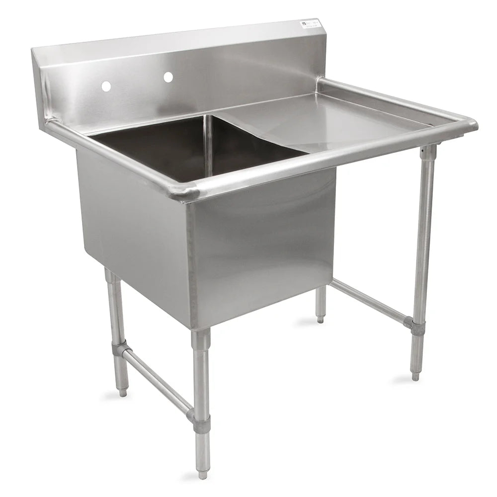 John Boos 1B184-1D18R-X – 40" One-Compartment Sink with Right Drainboard