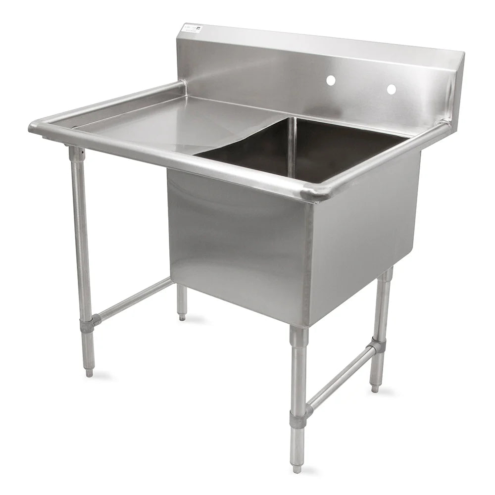 John Boos 1B244-1D24L 52" 1-Compartment Sink with Left Drainboard