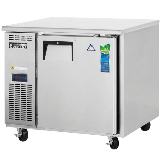 Everest Refrigeration ETR1 35.63"W One-Section Solid Door Undercounter/Worktop Refrigerator