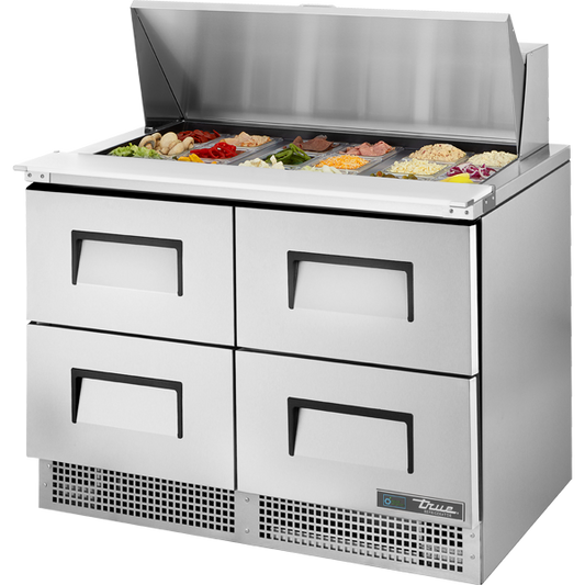 True TFP-48-18M-D-4 48.13" W Two-Section Two Door Sandwich/Salad Unit