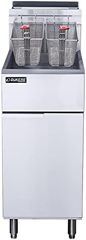 Dukers DCF4-NG 55 lb. Capacity Natural Gas Floor Model Fryer - 120,000 BTU