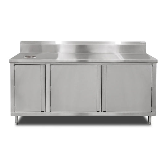 John Boos 4BU4R5-3660-L-X – 60" Beverage Unit with Swing Doors and Left Trash Chute