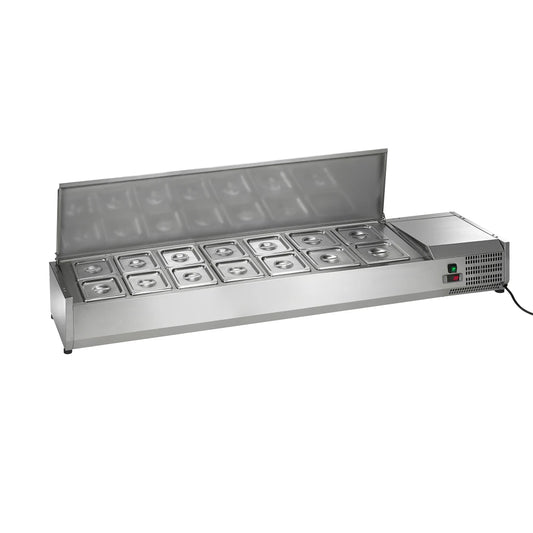 Arctic Air ACP63 63" Countertop Refrigerated Prep Rail with Hinged Lid