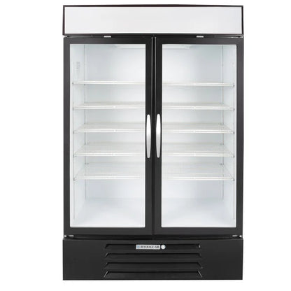 Beverage Air MMF49HC-1-B 52"W Two-Section Glass Door MarketMax Freezer Merchandiser
