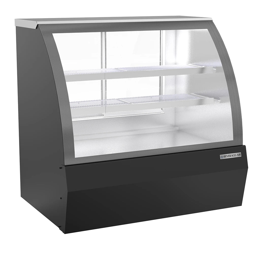 Beverage Air CDR4HC-1-B 14 Cu. Ft. Black Stainless Steel Refrigerated Deli Case - 120 Volts