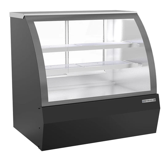 Beverage Air CDR4HC-1-B 14 Cu. Ft. Black Stainless Steel Refrigerated Deli Case - 120 Volts