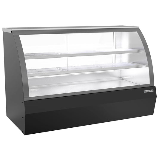 Beverage Air CDR6HC-1-B 21 Cu. Ft. Black Stainless Steel Refrigerated Deli Case - 120 Volts