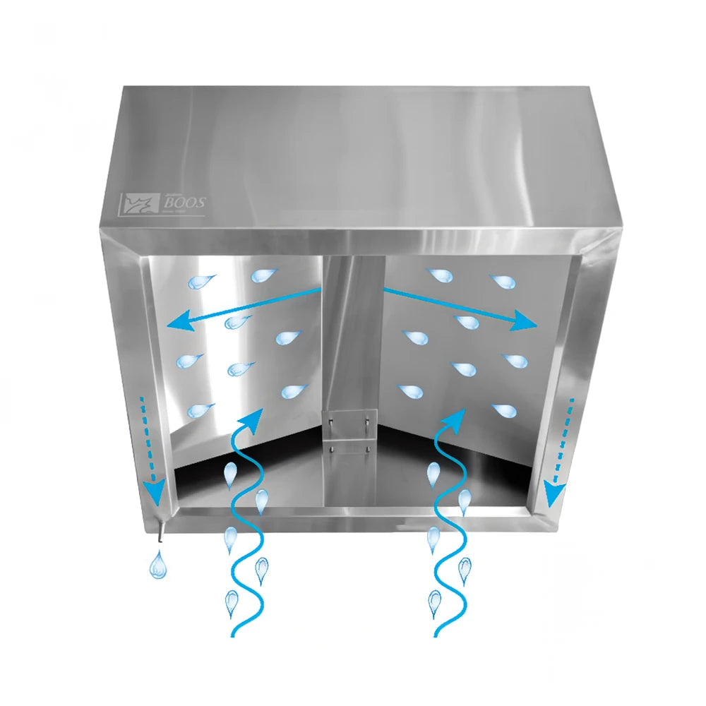 John Boos C2HB-42-2 42" Ventless Condensate Hood with Full Gutter