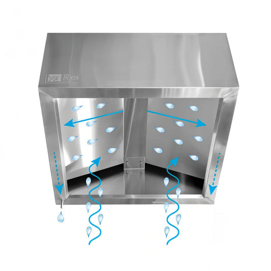 John Boos C2HB-42-2 42" Ventless Condensate Hood with Full Gutter