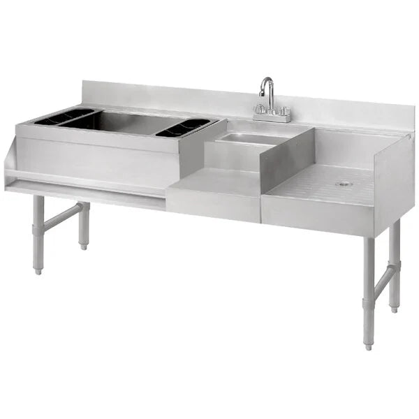 Advance Tabco CRU-60L 60" Underbar Basics Cocktail Station with Ice Bin