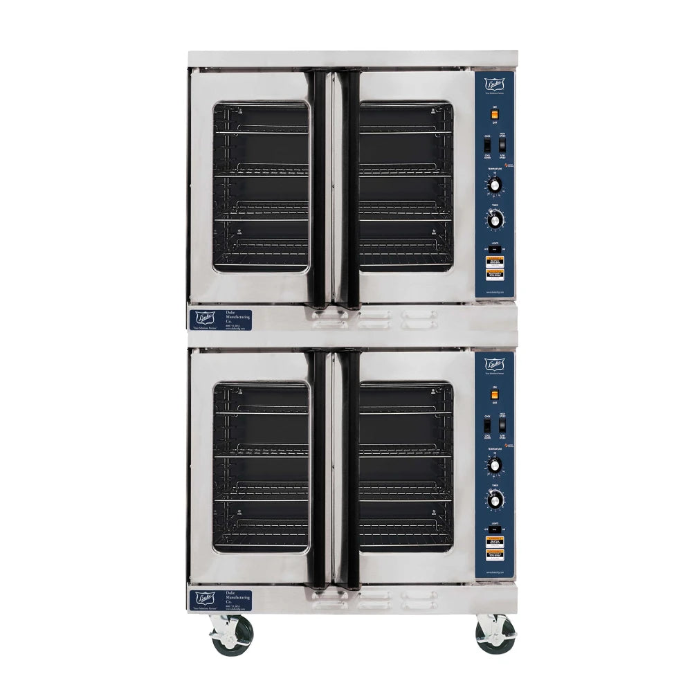 Duke E102-G-NG Stainless Steel Natural Gas Double-Deck Standard Convection Oven - 115 Volts