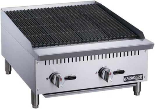 Dukers DCCB24 24"W Gas Countertop Charbroiler - 70,000 BTU