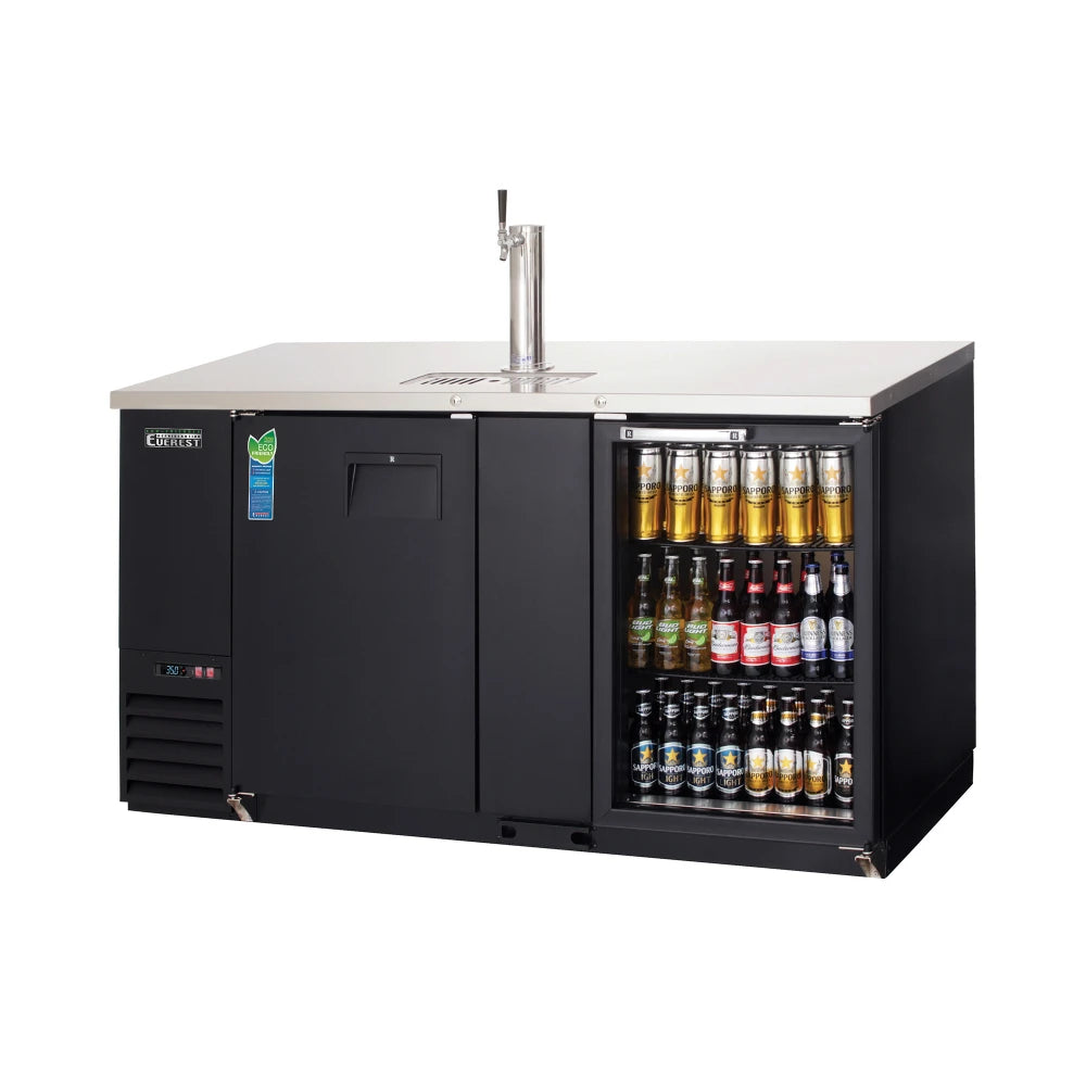 Everest EBD3-BBG-24 68" Back Bar Kegerator Beer Dispenser with Single Faucet