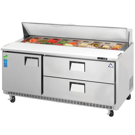Everest EPBNR3-D2 71" Sandwich/Salad Prep Table with Refrigerated Base