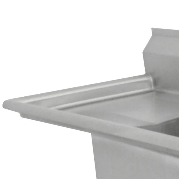 Stainless steel sink with a white background