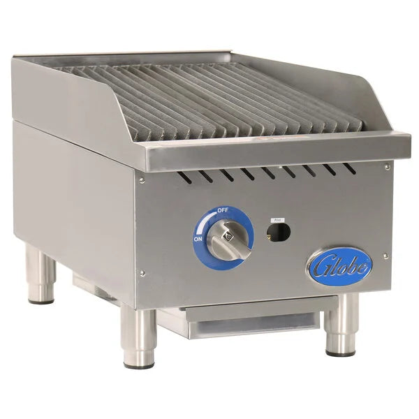 Globe GCB15G-CR 15" Gas Charbroiler w/ Cast Iron Radiants