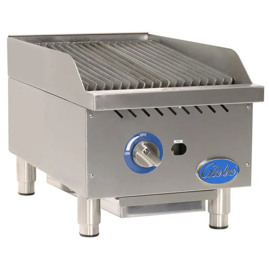Globe GCB15G-CR 15" Gas Charbroiler w/ Cast Iron Radiants